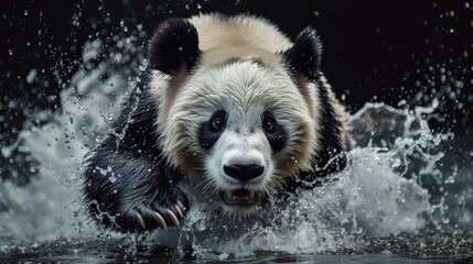 Fierce panda shows its rage