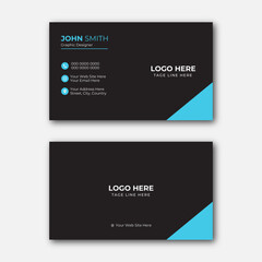 Modern and simple business card design. Double-sided creative business card vector design template. Vector illustration design. Horizontal layout, Print...