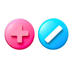 Fototapeta premium plus and minus buttons