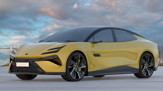 This is the Lotus Emeya. It's a new sedan from Wuhan. It has 905 hp