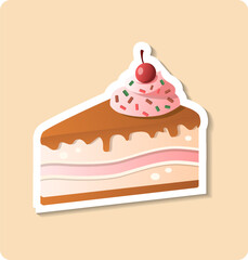 Candy sticker illustration. Stick, round, heart, striped, sweets. Editable vector graphic design.