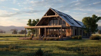 Obraz premium architecture modern barn