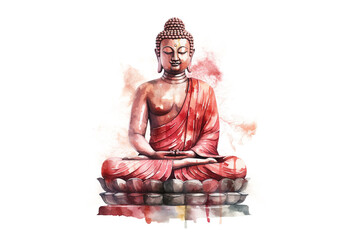 Lord buddha mediate watercolor style background

