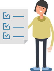 Girl Character and Check List Document
