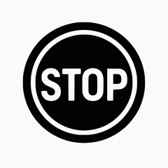 stop sign symbol vector icon