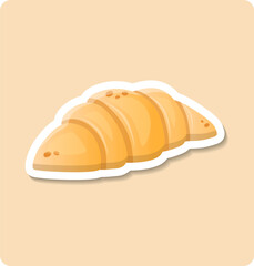 Cake sticker illustration. Piece, cherry, glaze, topping. Editable vector graphic design.