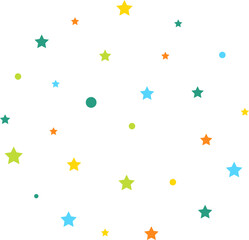 Fototapeta na wymiar colorful star confetti decoration
