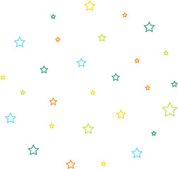 colorful star confetti decoration