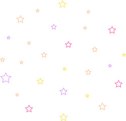 colorful star confetti decoration