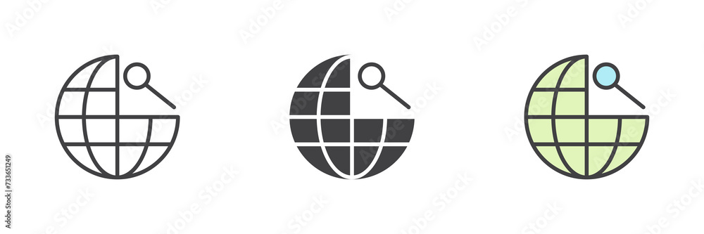 Poster search navigation different style icon set