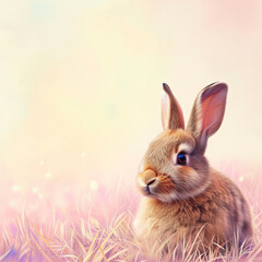 Template easter decoration deco rabbit empty space Memo Note
