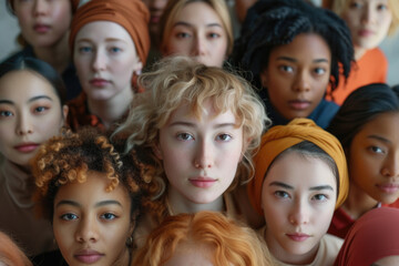 Diverse Group of Women Showcasing Unity and Multicultural Beauty
