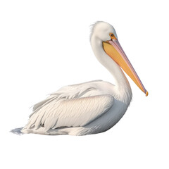 American White Pelican PNG Cutout, Generative AI