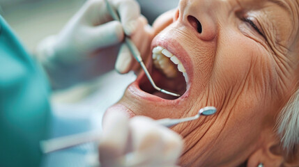 Woman Getting Teeth Checked by Dentist During Dental Examination