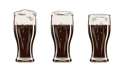 Pint Of Stout Vintage Vector Art