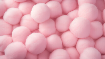 pink cotton ball background