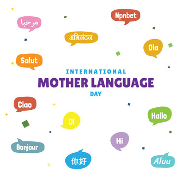  different country languages wishes vector illustration international mother language day february 21