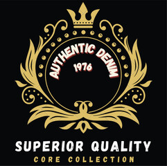 Authentic Denim Design Vector and EPS