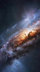 Astronomy galaxy concept background . Vertical background  - obrazy, fototapety, plakaty