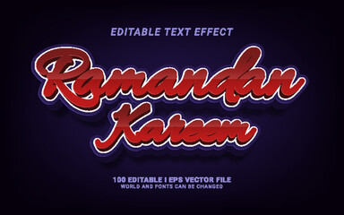 ramadan kareem editable text effect graphic style