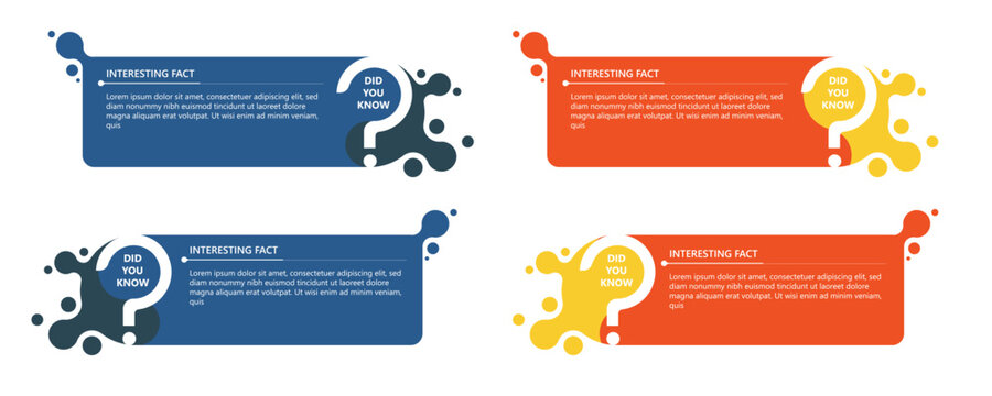 Did you know banner flat design template for education, business, advertising