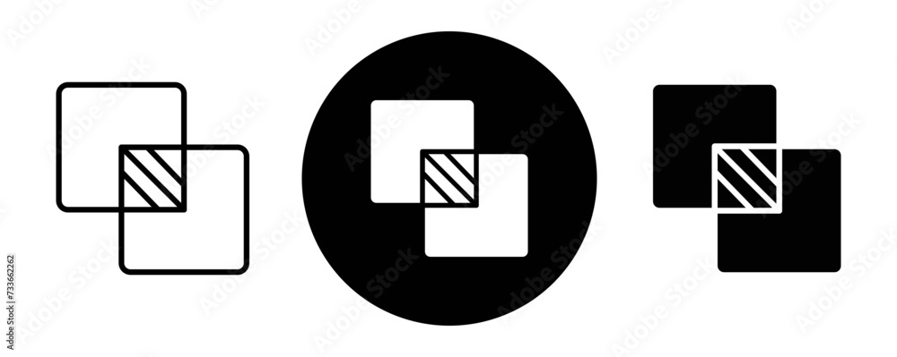 Wall mural opacity outline icon collection or set. opacity thin vector line art