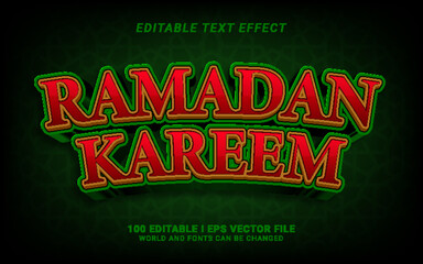 Fototapeta premium ramadan kareem text effect graphic design