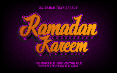 ramadan kareem 3d style text effect