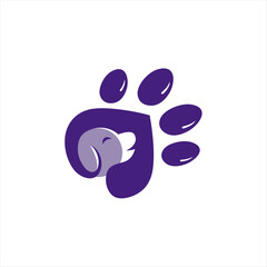 Obraz premium dog paw logo template unique and creative