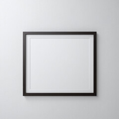 Empty frame on a wall mockup template blank picture frame