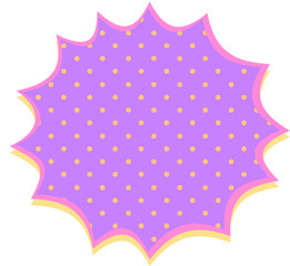 speech bubble with dots halftone