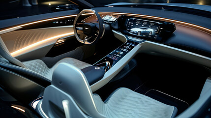 interior of a new car of the next generation