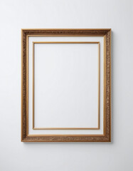 Empty frame on a wall mockup template blank picture frame