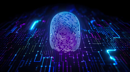 Cyber security, data protection, cyber attack concept on blue background