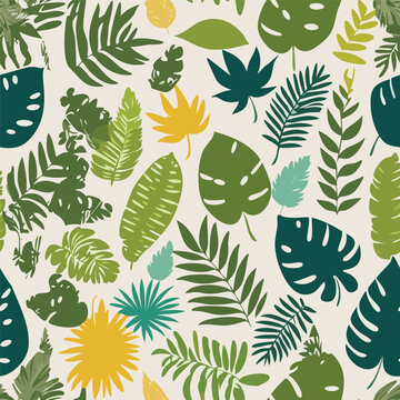 seamless pattern with leaves