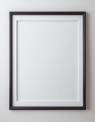 Empty frame on a wall mockup template blank picture frame