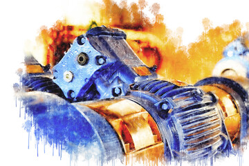 Electrical engine in engine room