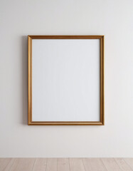 Empty frame on a wall mockup template blank picture frame