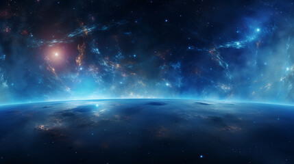 Space background with stars and nabula, spherical panorama