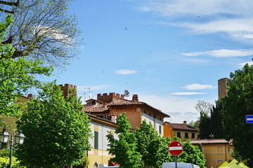 Cavalca square in Vicopisano, Tuscany, Italy