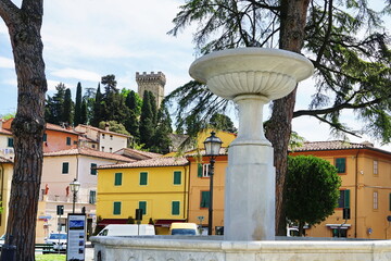 Cavalca square in Vicopisano, Tuscany, Italy