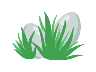 Easter Eggs in Grass Illustration
