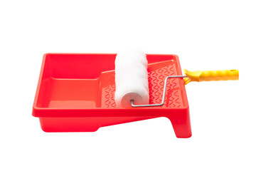 Paint Tray and Roller Isolated - 733671413