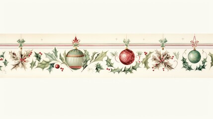 retro vintage holiday border