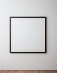 Empty frame on a wall mockup template blank picture frame