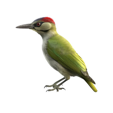 Green Woodpecker PNG Cutout, Generative AI