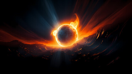 Space galaxy background, 3D illustration of nebulae in the universe