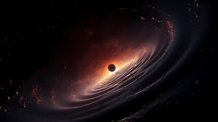 Space galaxy background, 3D illustration of nebulae in the universe