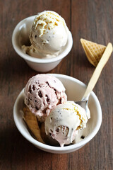 variety of Ice cream in a cup, an essential summer treat, Ai-generated - 733673601