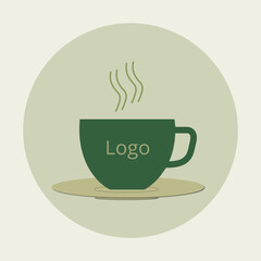Cup of Coffee. Cup of  Tea. Logo Placement. Place Own Design on the Cup.